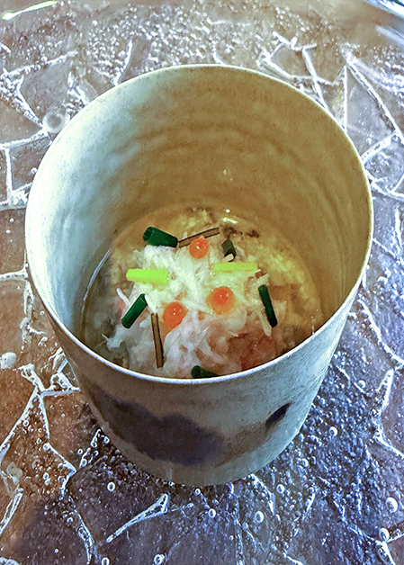 2026-04-04_164_Doenjang_Yugwak - Snow Scrab Dubu, Pyogo 豆酱_海苔薄脆夹鸭肝慕斯—雪蟹豆腐汤、香菇0001.jpg