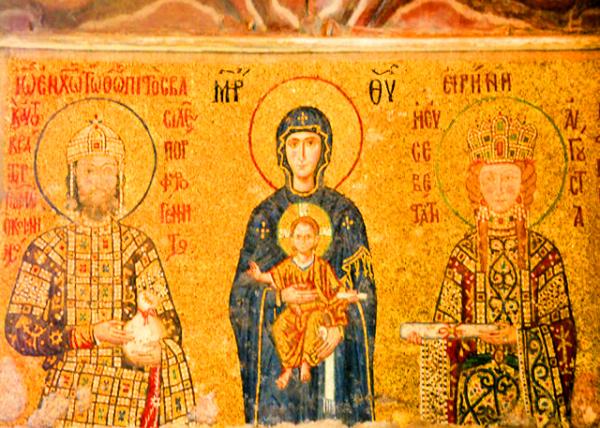 2015-06-26_Madonna & Child Seated Between Empress Irene Ducas (R) & Emperor John II Comnenus (L), Votive Mosaic Լ������������0001.JPG