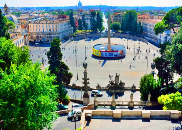 2015-07-05_Piazza del Popolo_ Egyptian Obelisk of Ramesses II Seen from Pincio Gardens ����㳡�����԰���̫���� ������˹�������Ɱ��0001.JPG