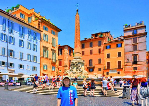 2015-07-05_Piazza della Rotonda_Obelisco Macut��o & Fontana del Pantheon Բ�ι㳡�������з��Ɱ����������Ȫ0001.JPG