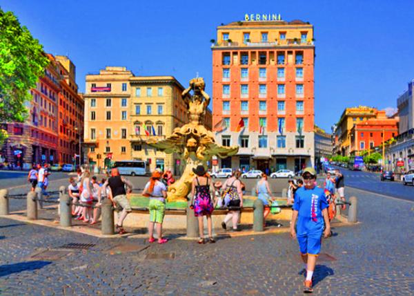 2015-07-05_Piazza Barberini_Fontana del Tritone �ͱ�����㳡��������Ȫ0001.JPG