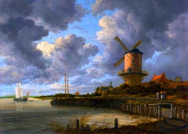 27_2017-08-16_Rijksmuseum_The Windmill @ Wijk bij Duurstede by Jacob Isaacksz van Ruisdael in 1668-1670 �Ÿ�����������˹������³��˹������Ŷ�˹���ά�˵ķ糵��-10001.JPG