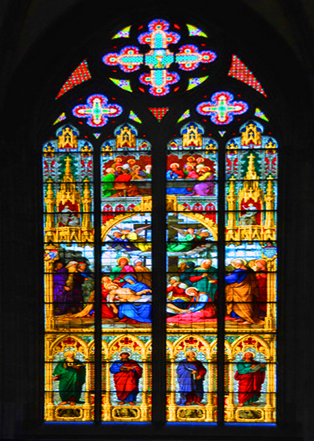 30_2017-08-18_Kölner Dom_Stained Glass_Lamentation of Christ by Anbetungs-Fenster 1846 �����ĸ�̾-10001.JPG