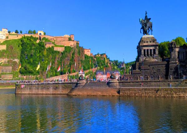 02_2017-08-19_Koblenz_Deutsches Eck between Rhine and Mosel Rivers w Ehrenbreitstein Fortress �Ʋ��״ġ��������Ħ����ӽ��紦����־��������ʯ��0001.JPG