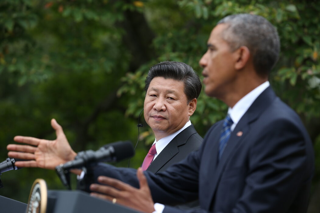 2015年，中国国家主席习近平与美国总统奥巴马会面。