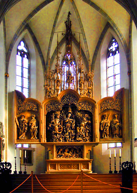 04_2017-08-22_St Stephen's Cathedral_The Master H.L. High Altar a Breathtaking, Intricately Carved Early 16th-century Wooden Altarpiece Depicting.JPG
