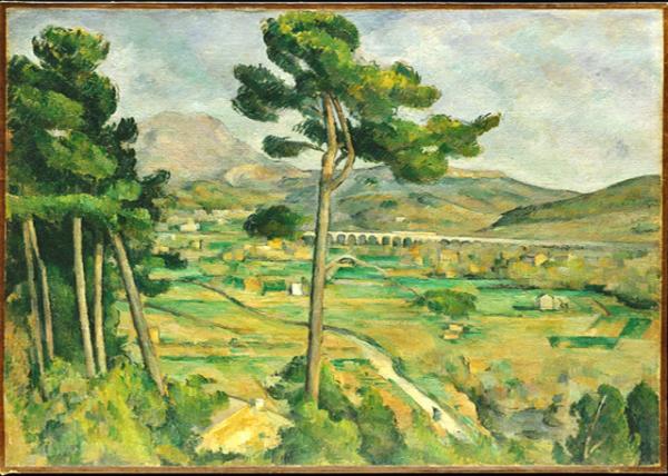 26_Paul C��zanne_Mont Sainte-Victoire & the Viaduct of the Arc River Valley���_�����С��}�S�˶�ɽ�Ͱ����˺ӹȵĸ߼ܘ�0001.JPG
