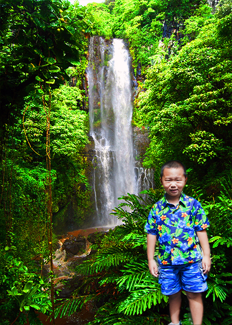 39_10-06-07_ Wailua Falls w Double-Tiered Waterfall into the Pool below ˫Ϫ�ٲ�-10001.JPG