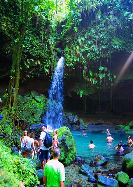 11_01-29-08_ Morne Trois Pitons NP_50-ft-15-m Cascading Waterfall over Emerald Pool ������50Ӣ��15�׸ߵļ����ٲ�0001.JPG