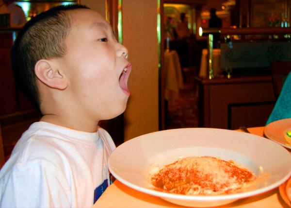 12_01-25-09_ Island Princess_Blowing on Hot Buffalo Mozzarella Pasta @ Lunch.jpg