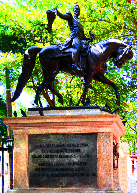 47_01-27-09_ Sculpture_Sim��n Bol��var's Equestrian Sculpture in the Eponymous Park-Cartagena Statue Plaza Bolivar ���ɡ������߶���������0001.JPG