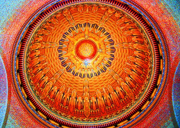 27_01-05-10_ Australian War Memorial_Intricate Abstract Designs on the Dome.jpg