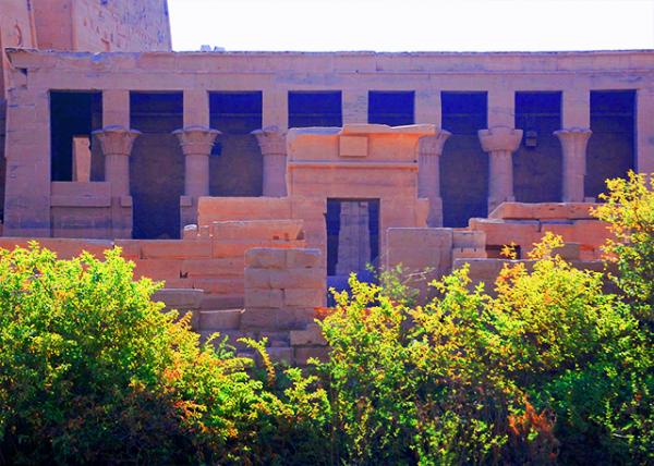 11_04-06-11_ Access to Temple of of Isis Built During Nectanebo I's Rule from 380 to 362 B.C. from Lake Nasser via a Double Colonnade.jpg