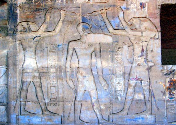 33_04-07-11_ Falcon-headed God Horus & Crocodile God Sobek, Performing a Purification Ritual for a Pharaoh20001.JPG