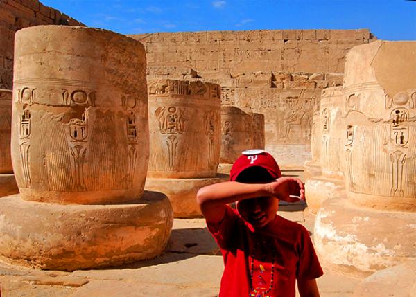 28_04-08-11_ 24 Hieroglyphic-Covered Pillar Bases in Hypostyle Hall of Temple of Medinet Habu_ Thebes-10001.JPG