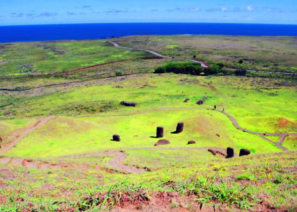 21_12-17-12_ Typical Landscape on Easter Is w Rounded Extinct Volcanoes Covered in Low Vegetation ����ڵ����;��ۡ�Բ������ɽ�����ŵͰ�ֲ��-120001.JPG