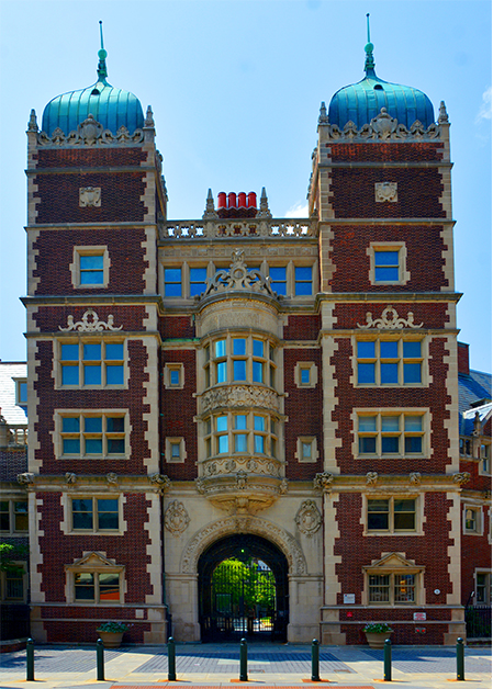 2026-07-13_UPenn Quadrangle_Memorial Tower in the Late Gothic Style, Constructed in 1895-1896, Featuring Red Brick Masonry w Stone Accents & 2 Copper-roofed Towers0001.jpg