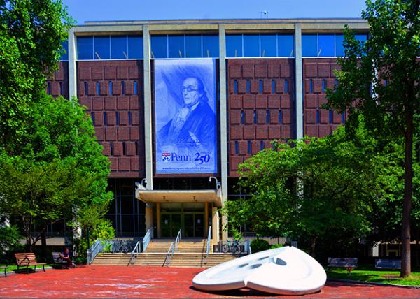 16_2026-07-13_UPenn Van Pelt Library w Sculpture of Split Button by Claes Oldenburg & Coosje van Bruggen in 19810001.jpg