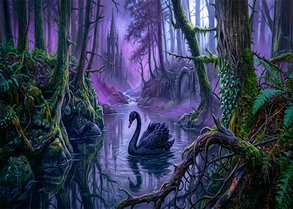 Inner Distress like a Shadow River Gothic Fantasy Digital Art Style, Blending Illustrative Surrealism w Atmospheric Landscape Painting哥特黑暗风数字艺术风格·融合了插画式超现实主义与氛围感风景画的特色.jpg