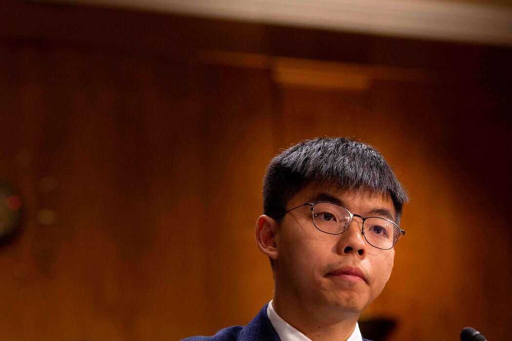2019年黄之锋在华盛顿。他游说西方政治人物向香港施压的努力成为他最新的国家安全案件的中心。