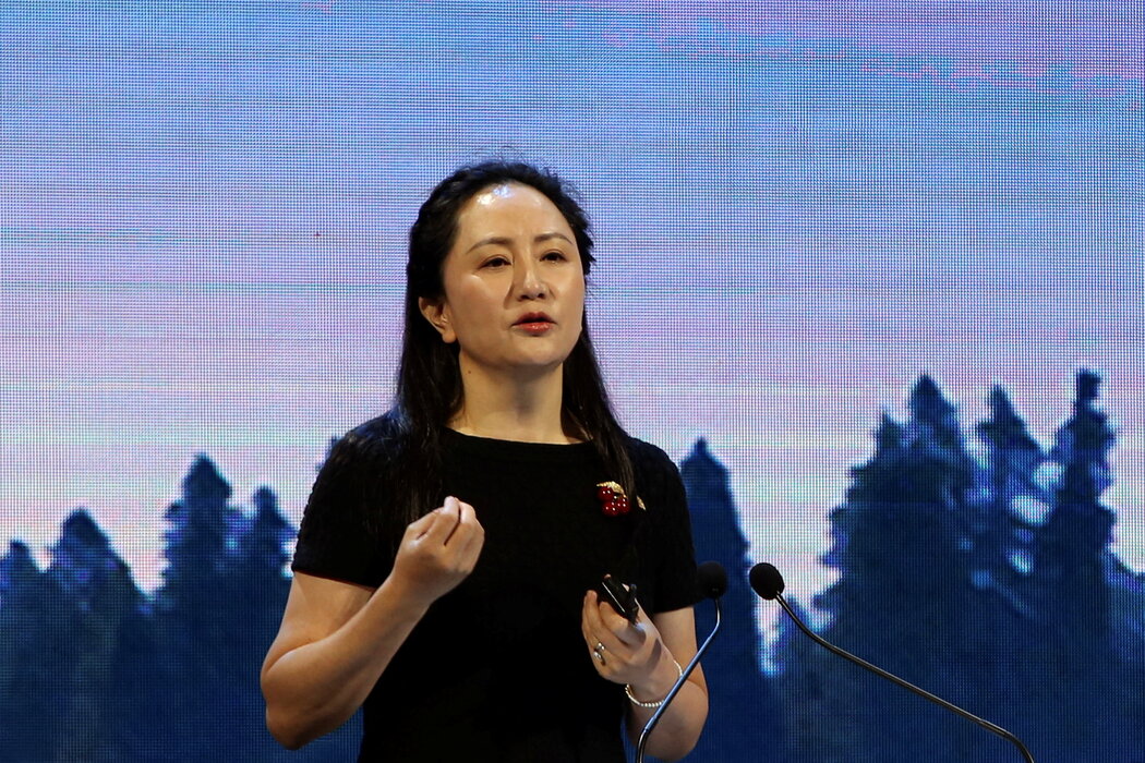 2018年，时任华为首席财务官孟晚舟。当时她在加拿大被捕，被指控窃取美国公司的商业机密。