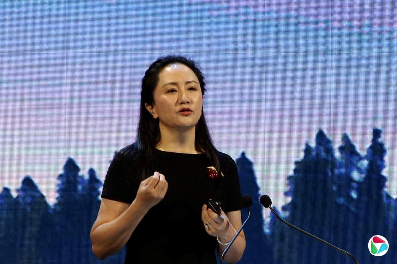 2018年，时任华为首席财务官孟晚舟。当时她在加拿大被捕，被指控窃取美国公司的商业机密。