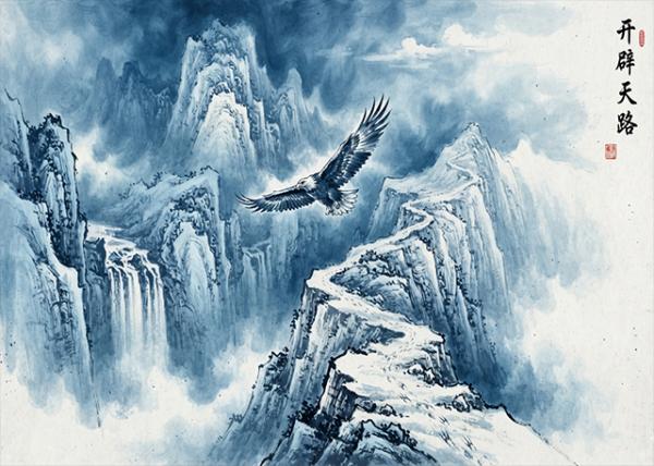 Chinese-Style Ink Wash Aesthetics w a Solitary, Stark Blue-and-White Color Palette中国风水墨·充满孤独冷峻的蓝白色调.jpg