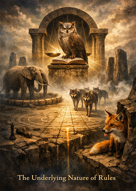 The Underlying Nature of Rules, Rendered in a Digital Fantasy Realism Style, Incorporating Heavy Influences from Traditional Oil Painting Techniques & Allegorical Classicism���������ʵ�������ں�.jpg